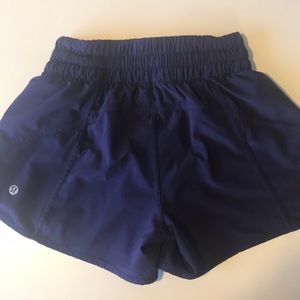 Purple Lululemon athletic shorts